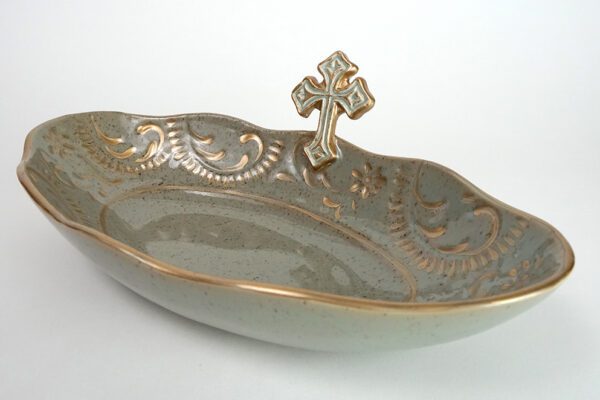 Cross Prayer Bowl (Large/French Blue) - Image 4