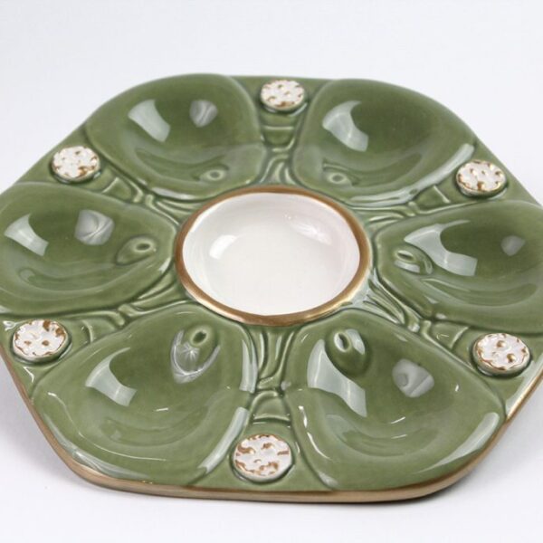 PS-RH-OYS-Green-001 Oyster Plate (French Green)