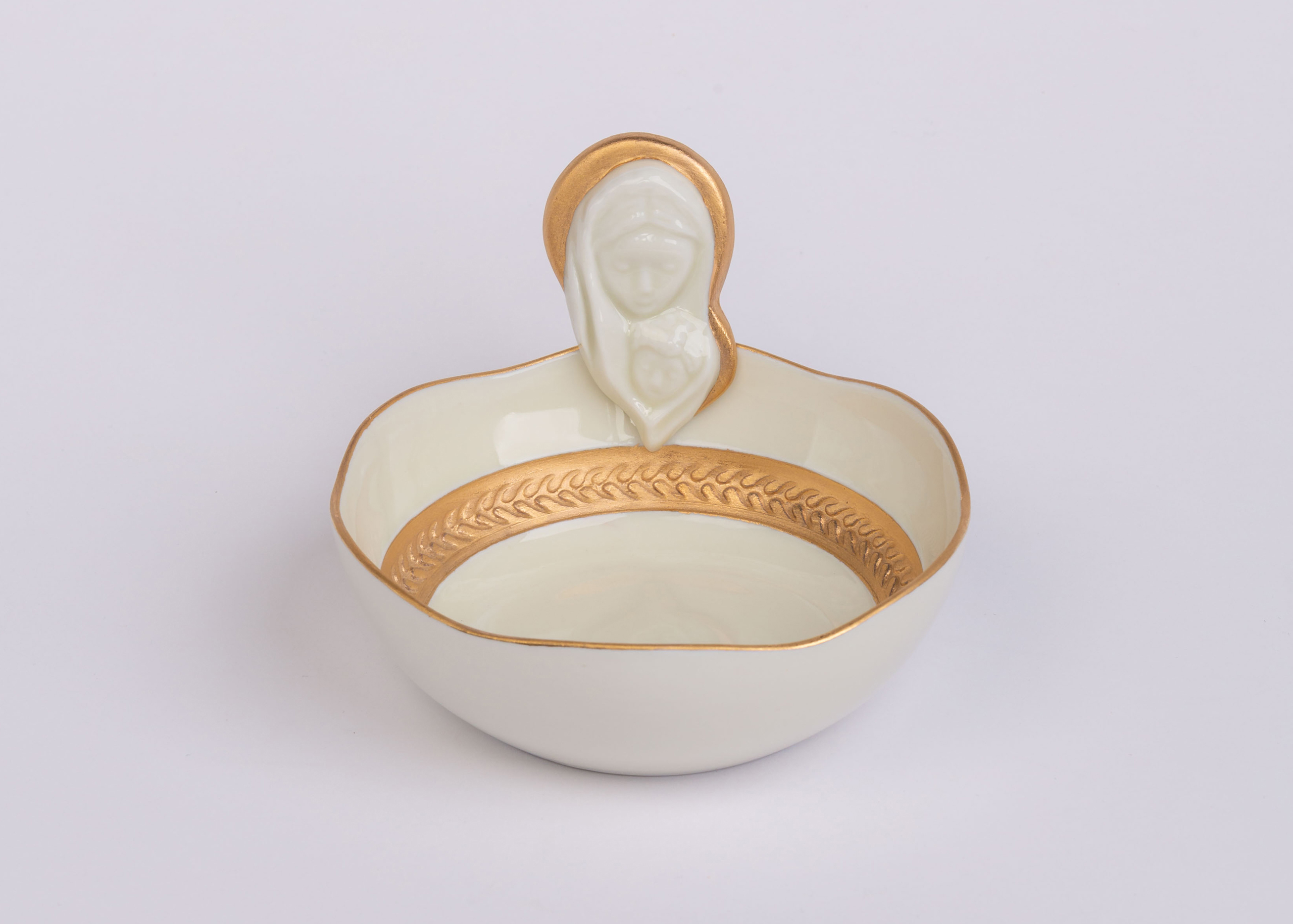Ave' Maria Bowl in Ivory Porcelain