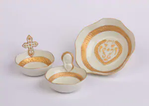 Fine Porcelain Collection, decor, ceramic decor, pottery, Pamela Sack, religious decor, Love Bowl, Cross Bowl, 